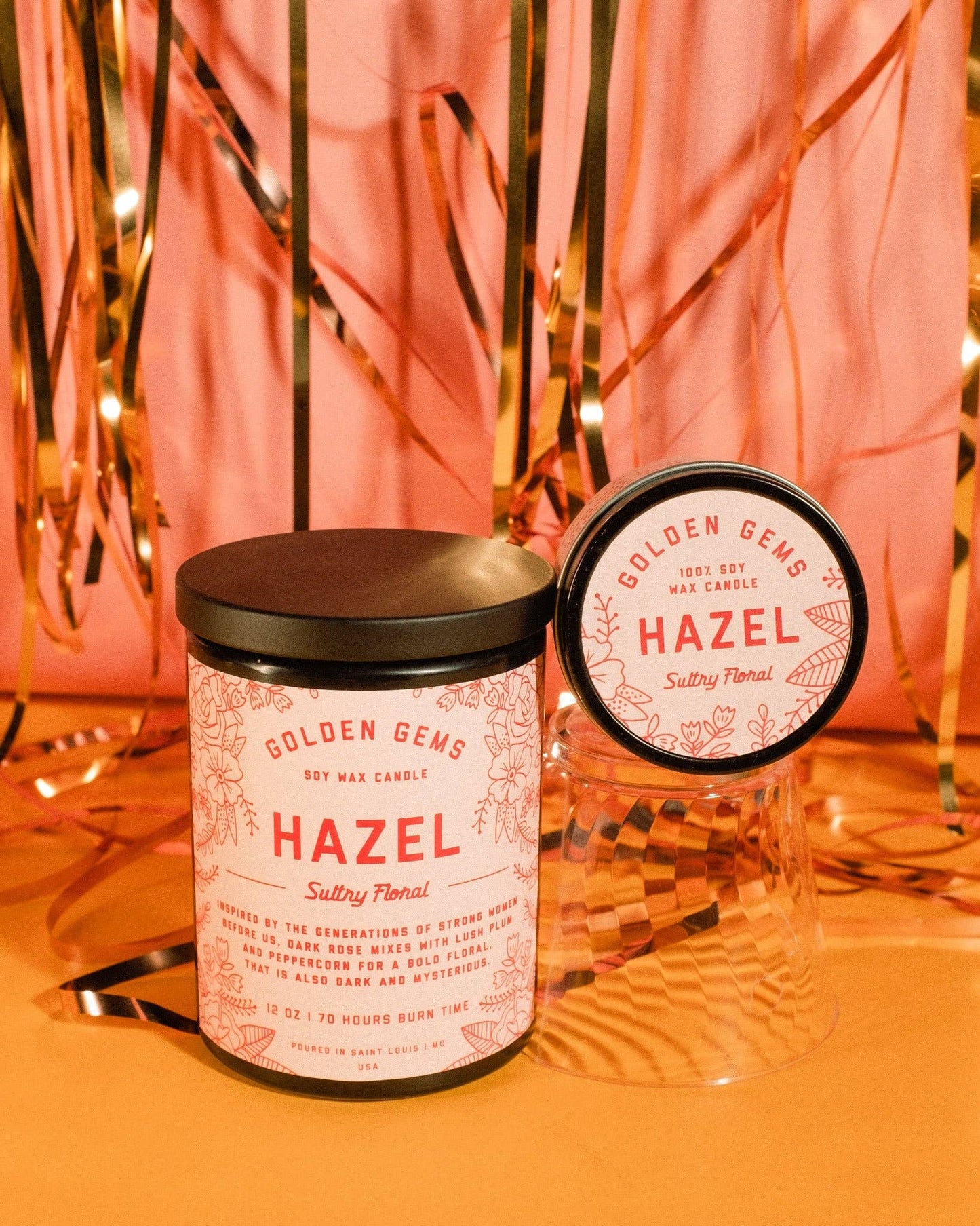 Hazel Candle (rose • plum • peppercorn)