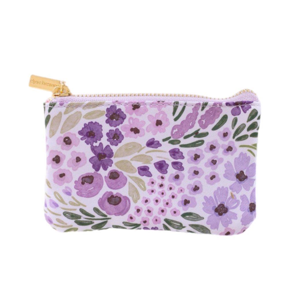 Lilac Floral Coin Pouch
