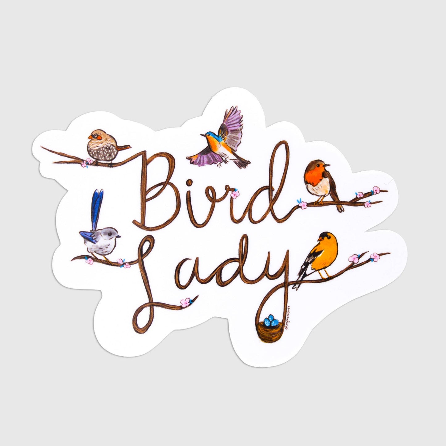 Bird Lady Sticker