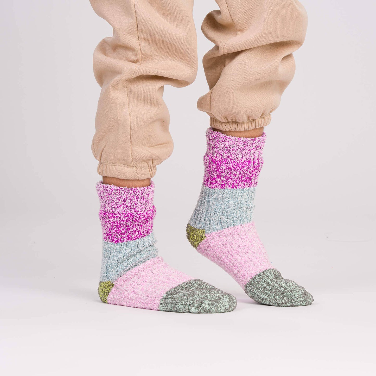 Color Band House Socks (Stone)