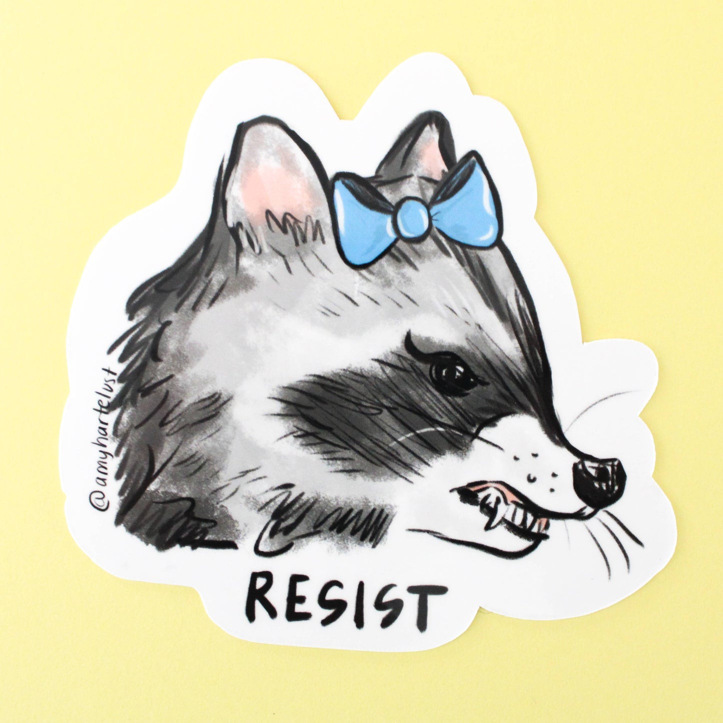 Resistance Raccoon Vinyl Sticker