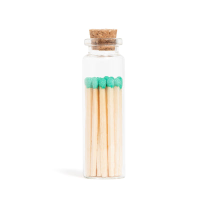 Emerald Green Matches in Small Corked Vial