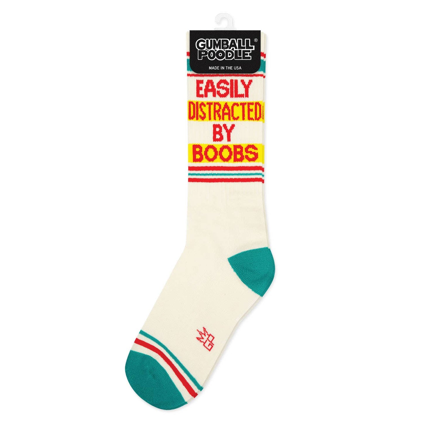 Easily Distracted By Boobs Retro Crew Socks