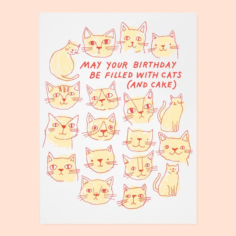 May Your Birthday Be Filled With Cats And Cake Card