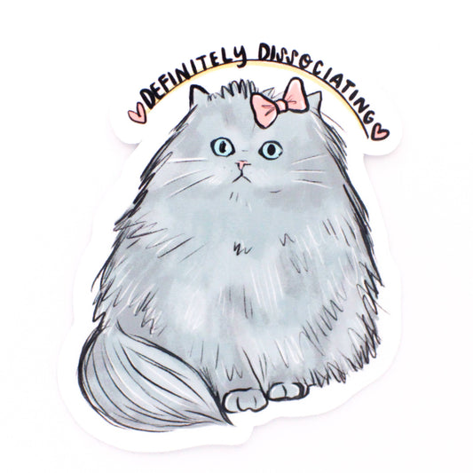Dissociation Cat Sticker