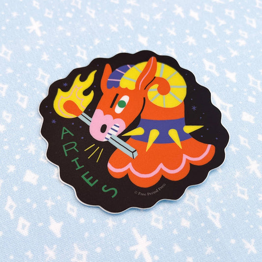 Bold & Fiery Aries Sticker