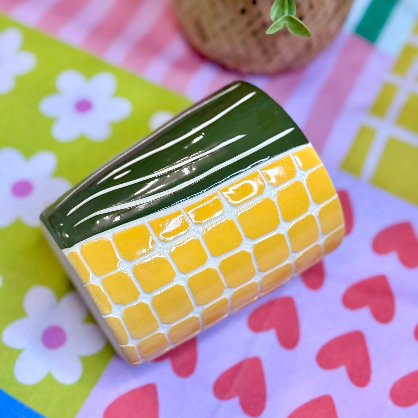 Corn Cob Ceramic Cup