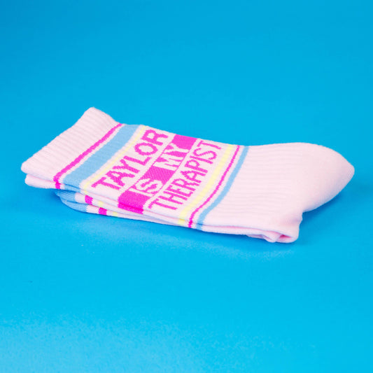 Taylor Is My Therapist Retro Crew Socks