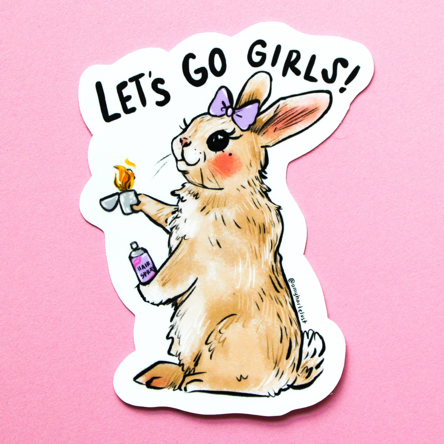 Let's Go Girls Bunny Sticker