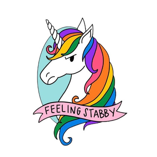 Feeling Stabby Unicorn Sticker