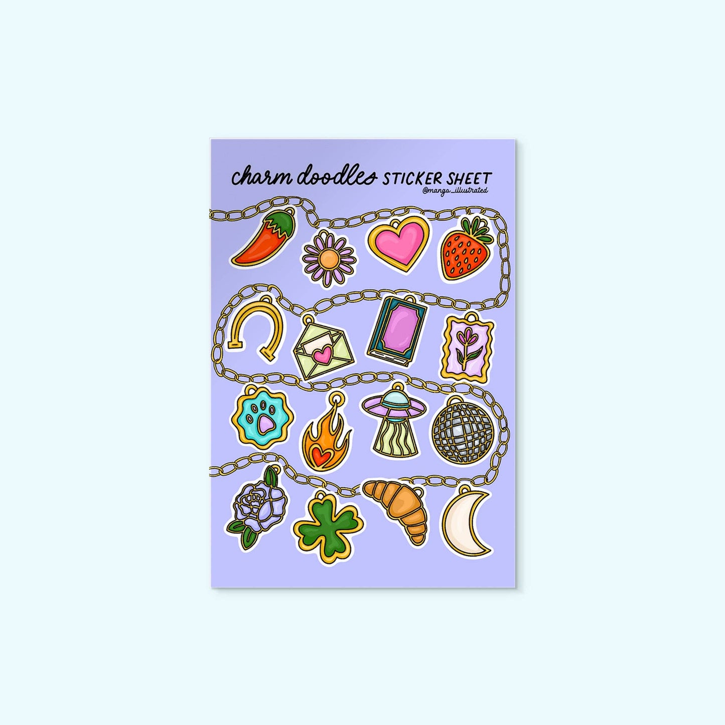Charm Doodles Sticker Sheet