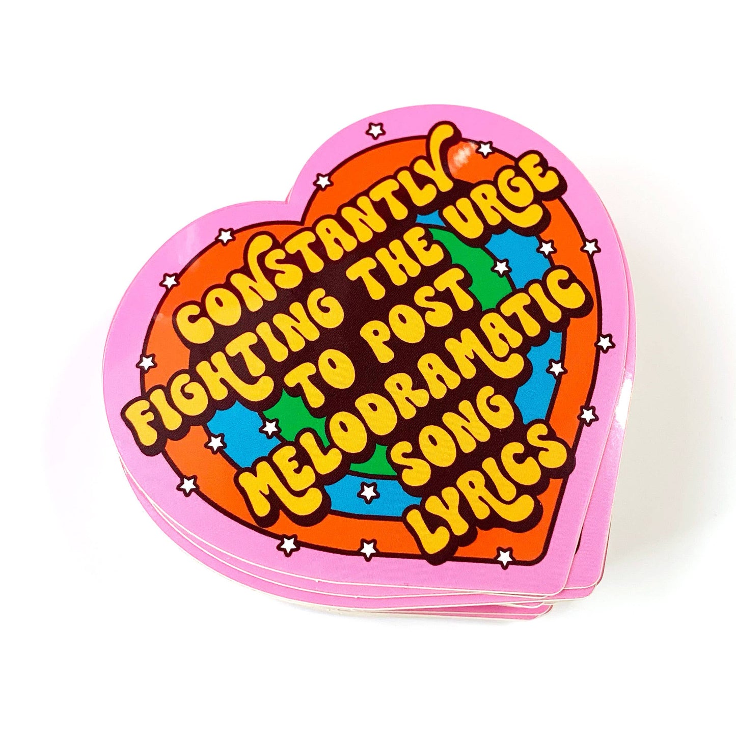 Constantly Fighting The Urge To Post Melodramatic Song Lyrics Sticker
