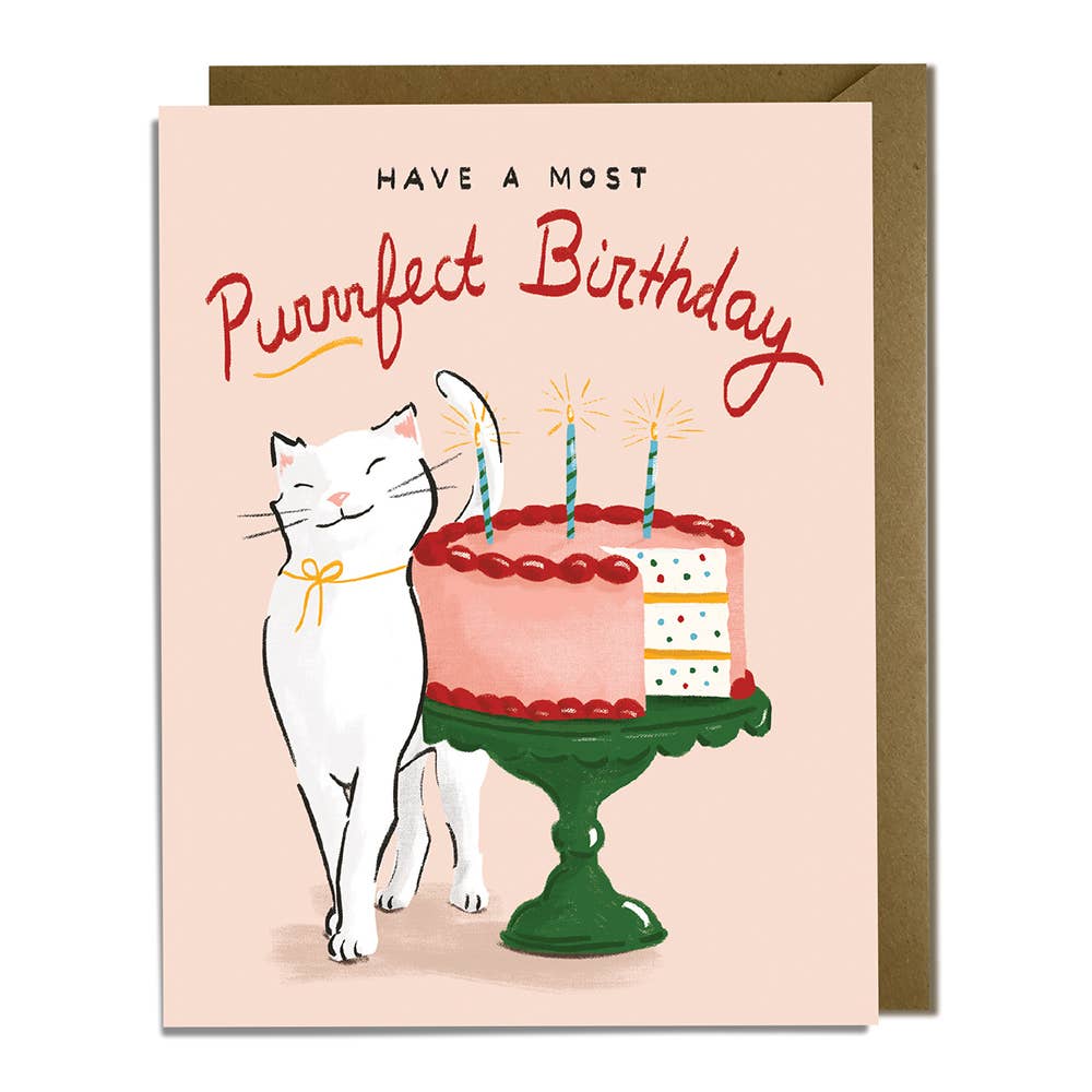 Purrrfect Birthday Cat Card