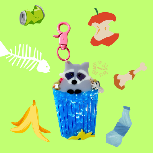 Trash Panda Raccoon Keychain