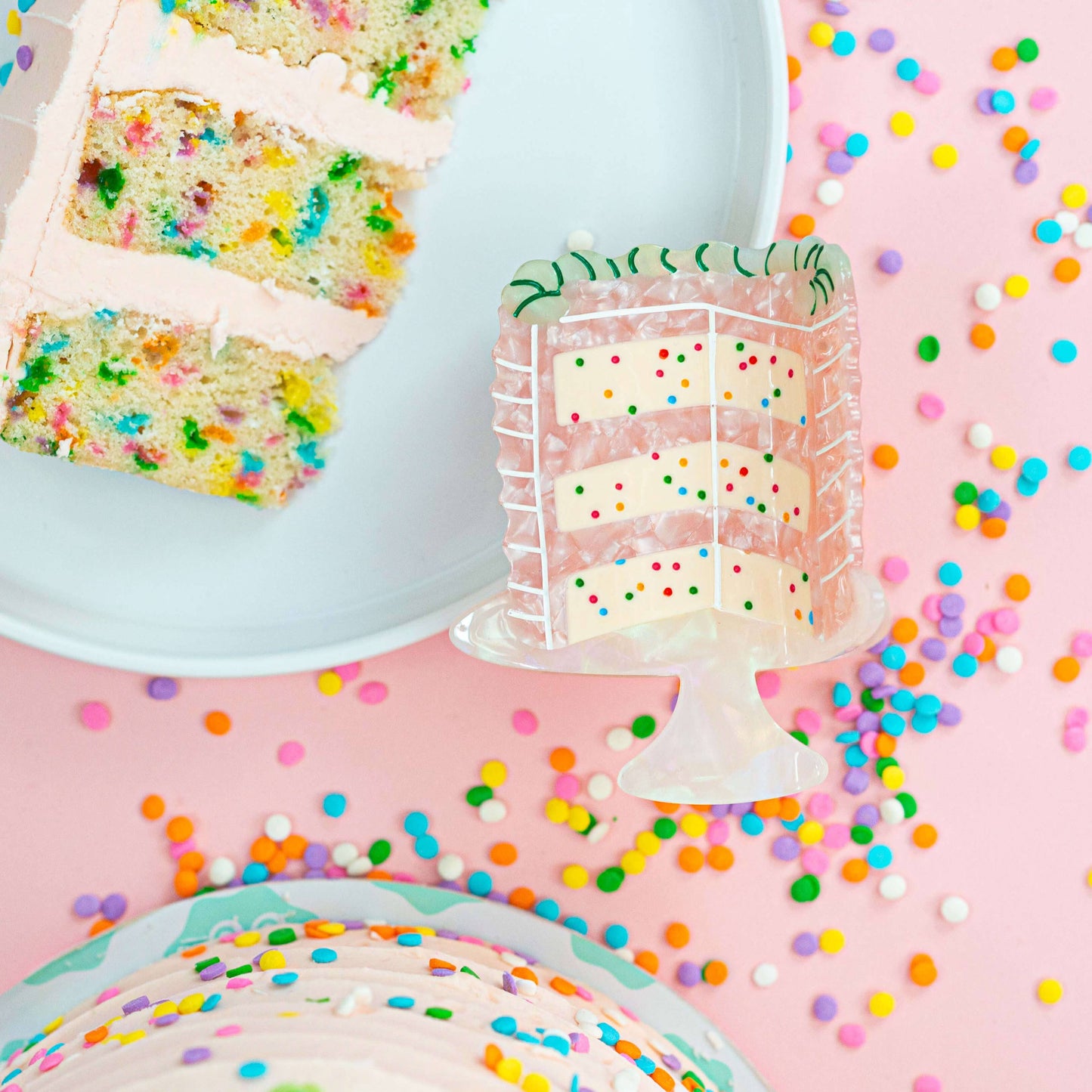Confetti Cake Hair Claw Clip