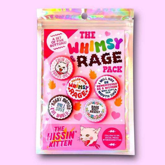 The Whimsy and Rage Button Pack