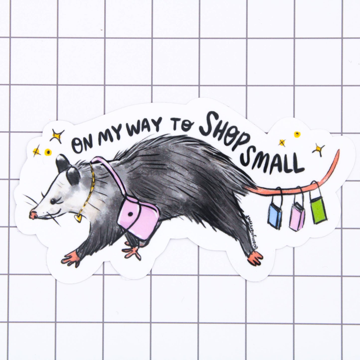Shop Small Possum Sticker