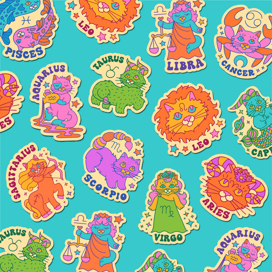 Astrology Cat Sticker: Sagittarius