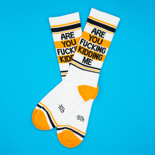 Are You Fucking Kidding Me Retro Crew Socks