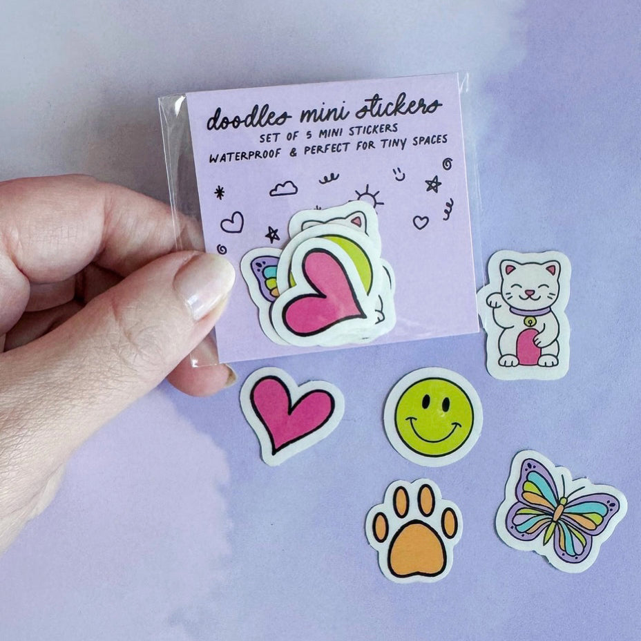 Cute Doodles Mini Vinyl Sticker Sheet #3