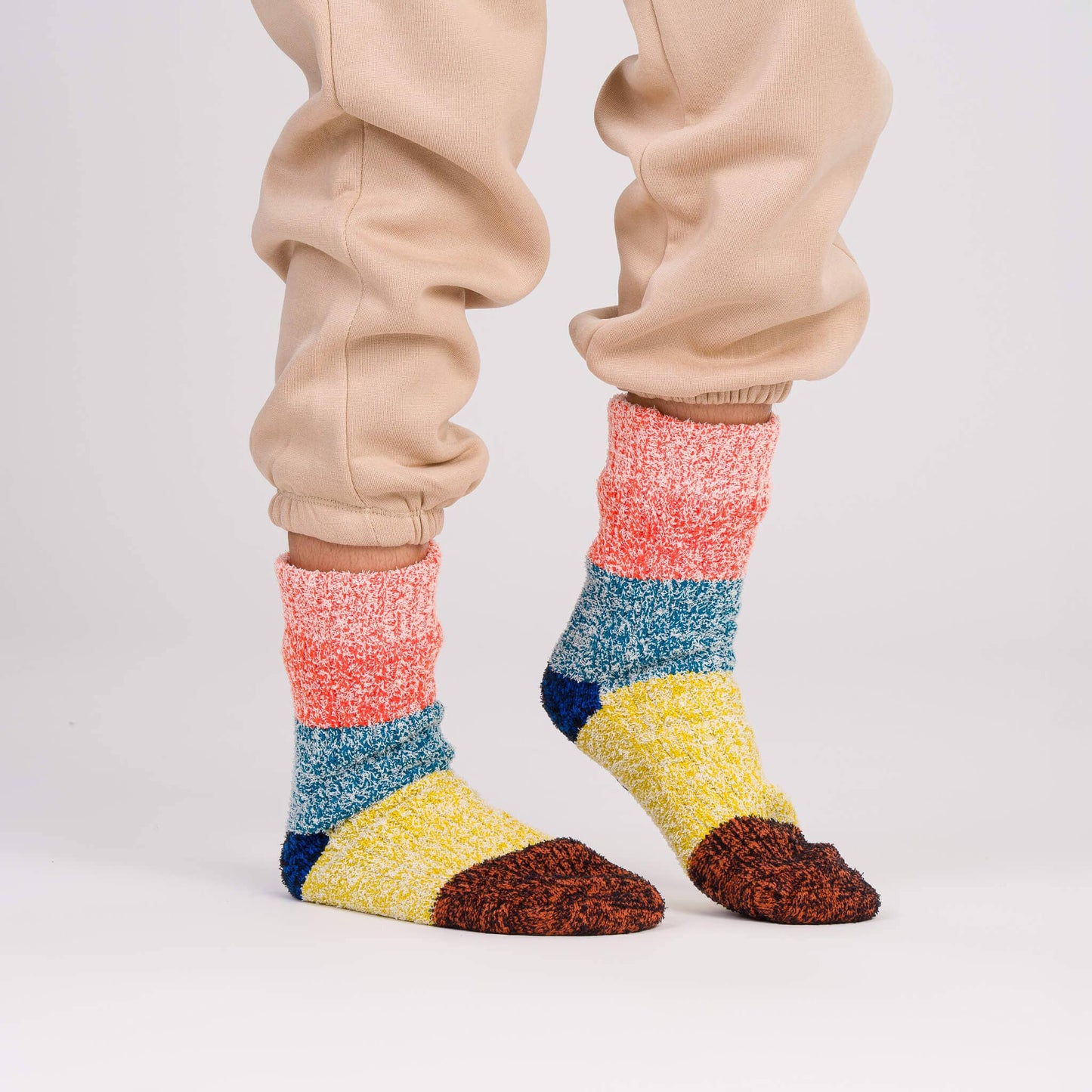 Color Band House Socks (Poppy)