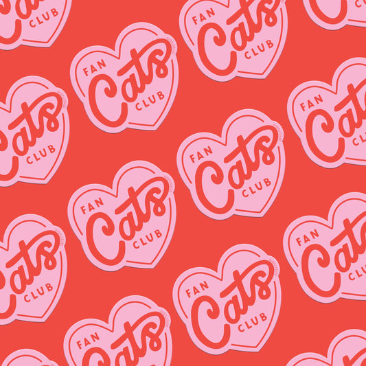 Cats Fan Club Heart Sticker