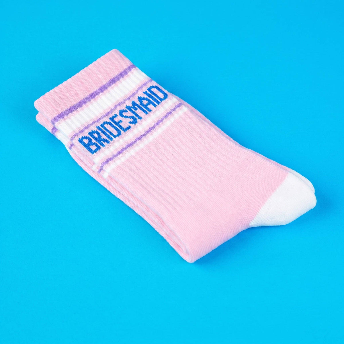 Bridesmaid Retro Pink Crew Socks