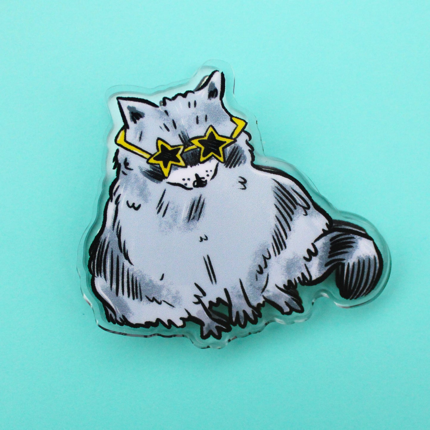 Raccoon Acrylic Binder Clip