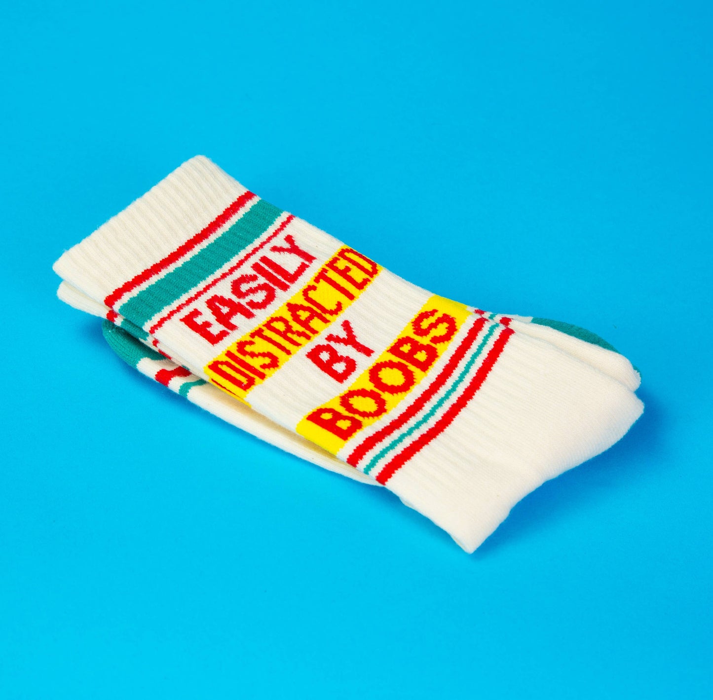 Easily Distracted By Boobs Retro Crew Socks