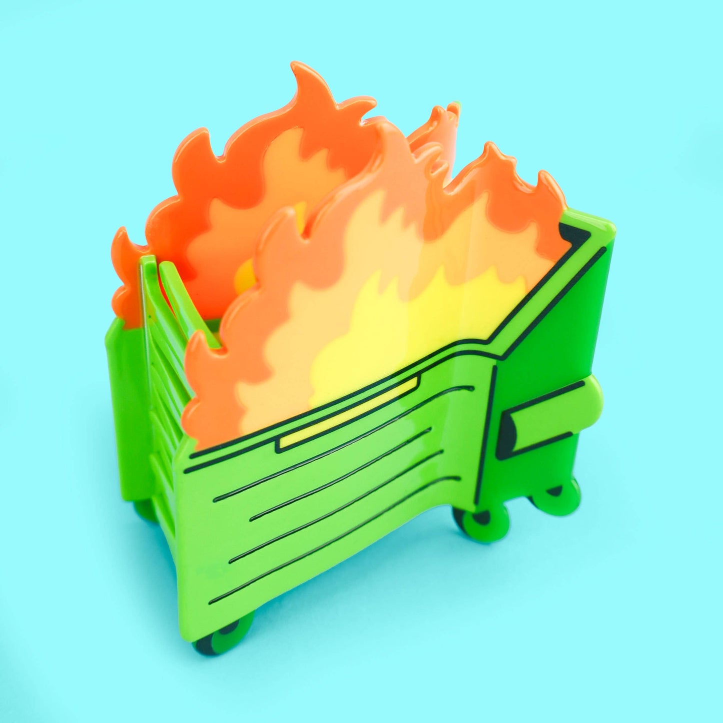 Dumpster Fire Claw Clip