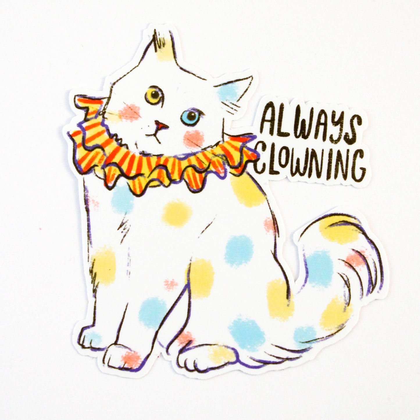 Clown Cat Sticker