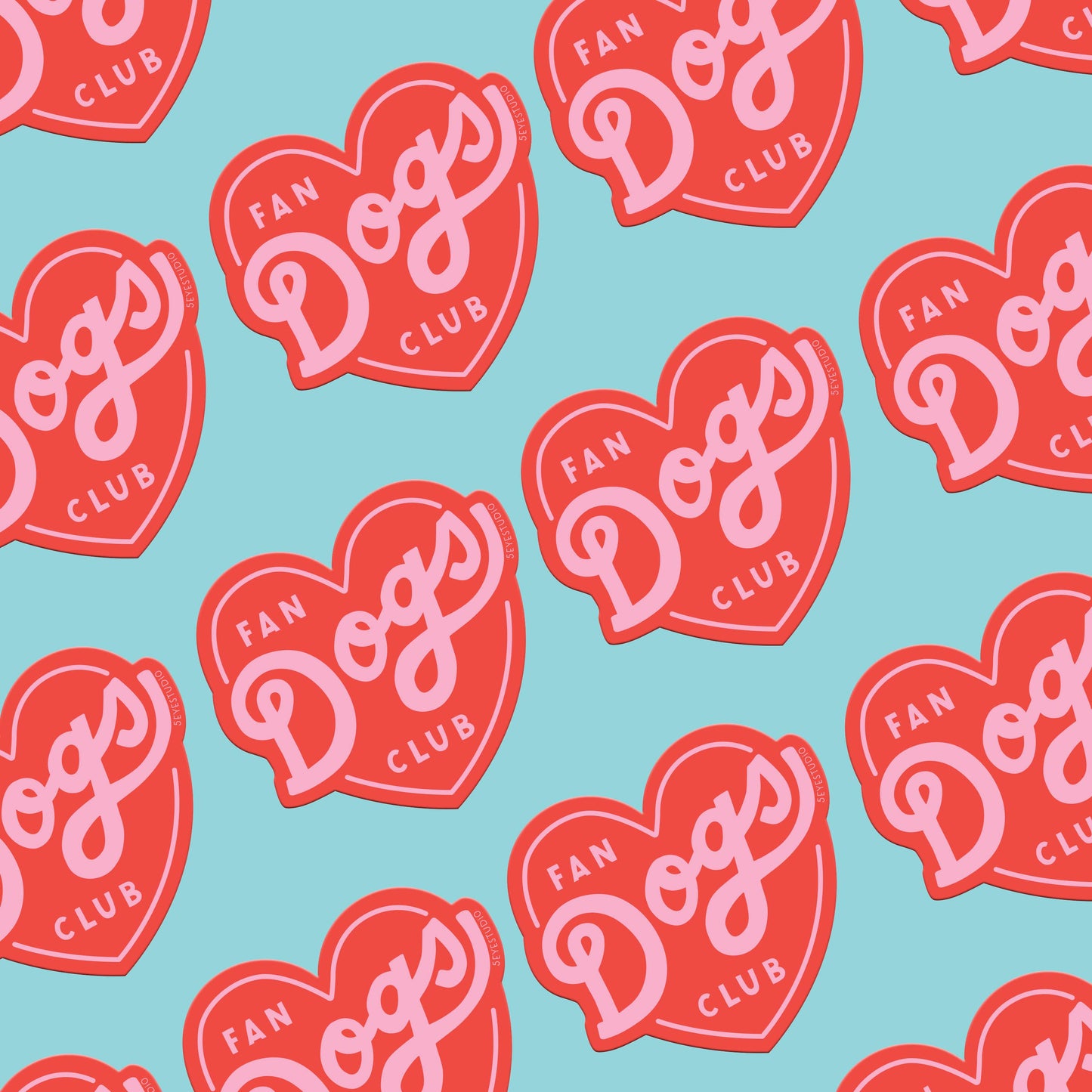 Dogs Fan Club Heart Sticker