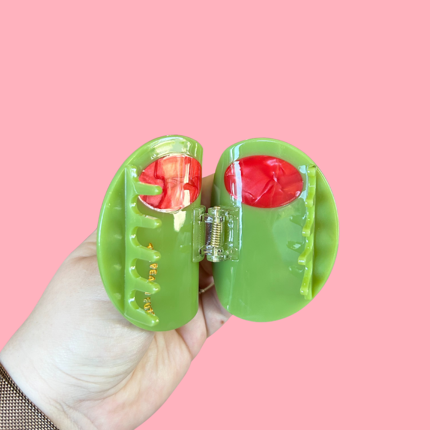 Stuffed Olive Hair Claw