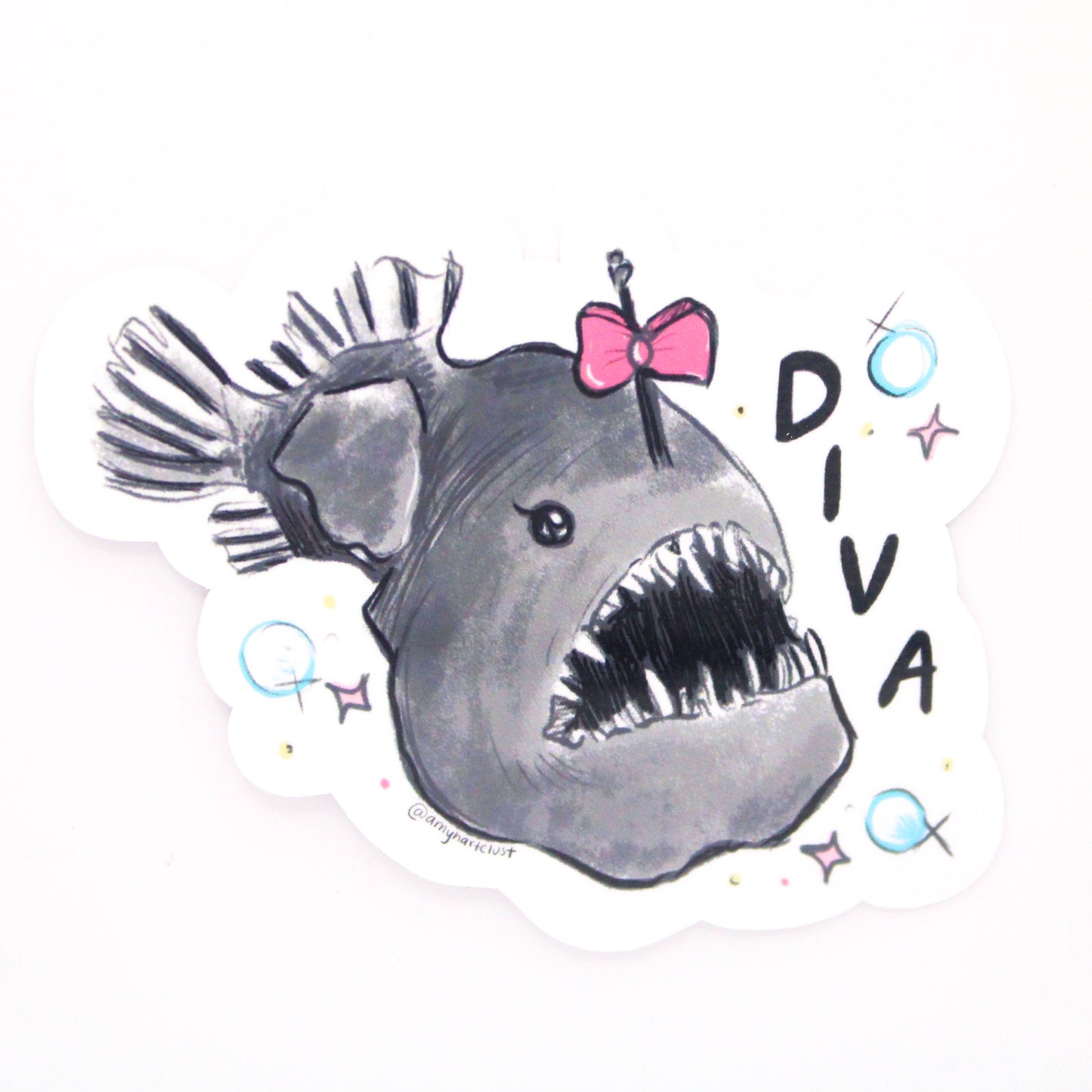 Anglerfish Diva Sticker