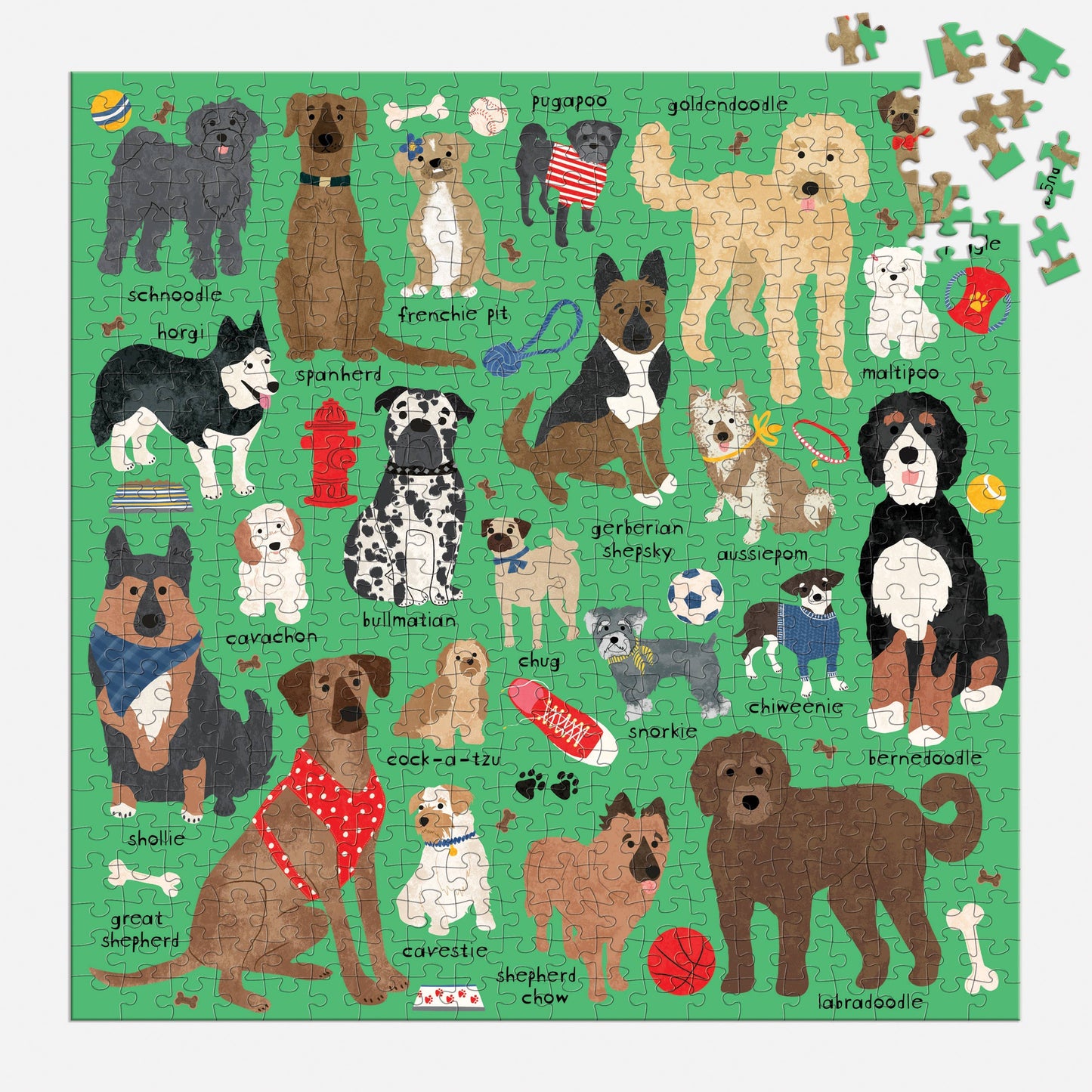Doodle Dog And Other Mixed Breeds 500 Piece Puzzle