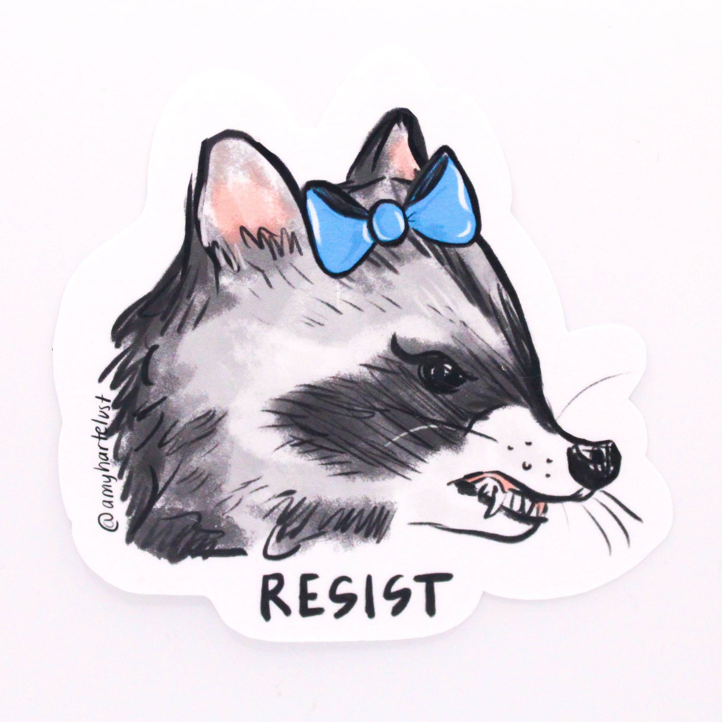Resistance Raccoon Vinyl Sticker