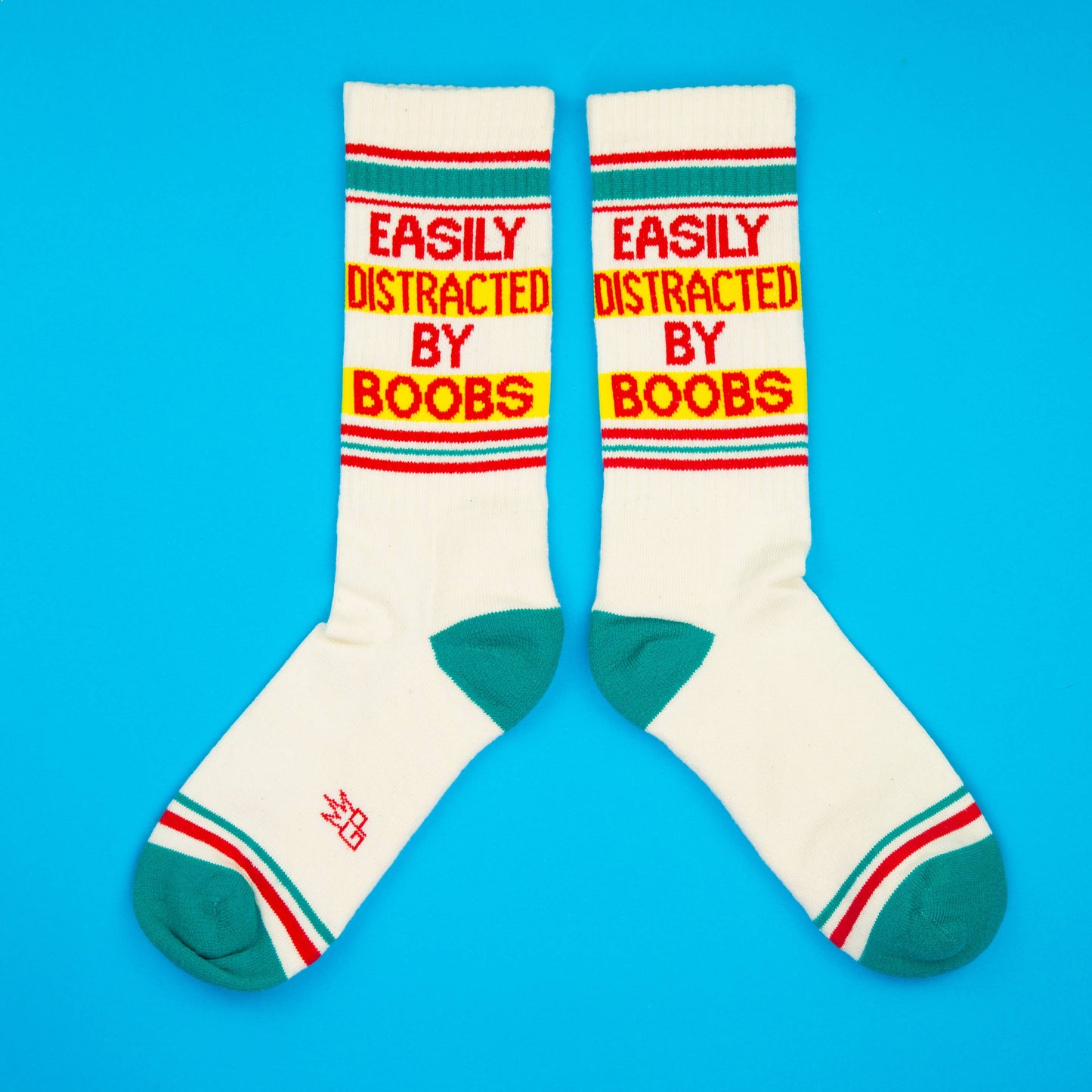 Easily Distracted By Boobs Retro Crew Socks