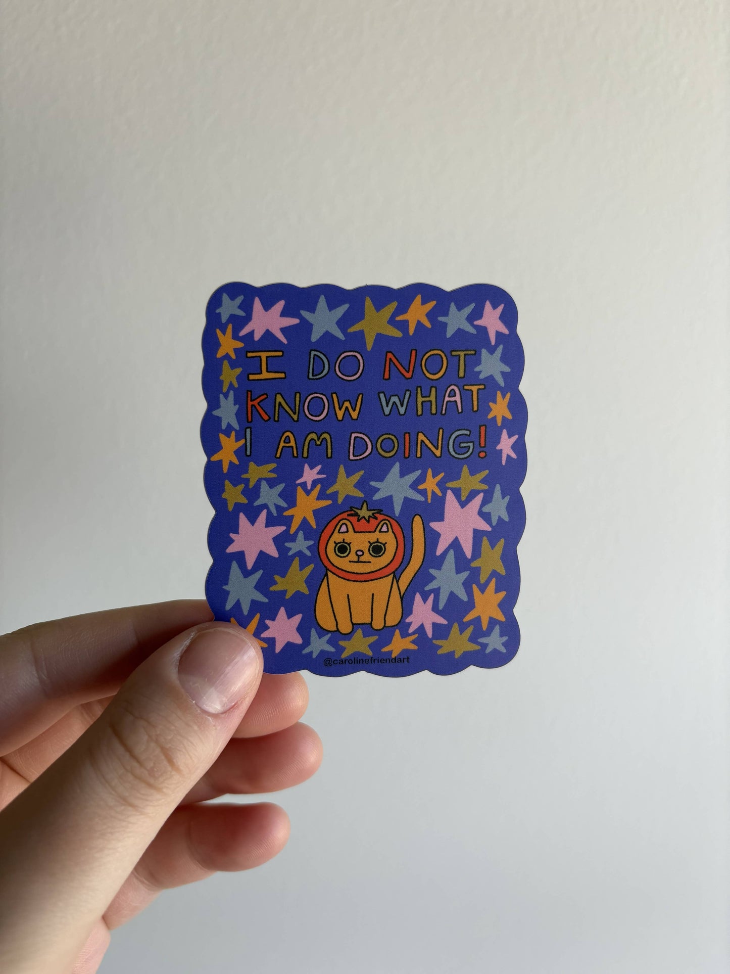 I Do Not Know What I Am Doing Cat Sticker