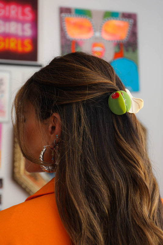 Stuffed Olive Hair Claw (Small)