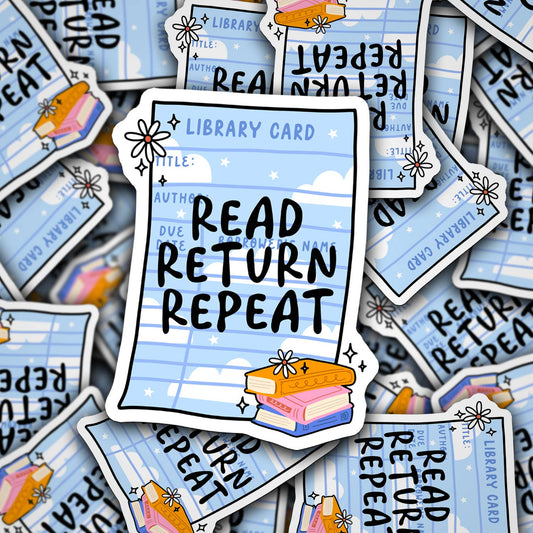 Read Return Repeat Library Card Sticker