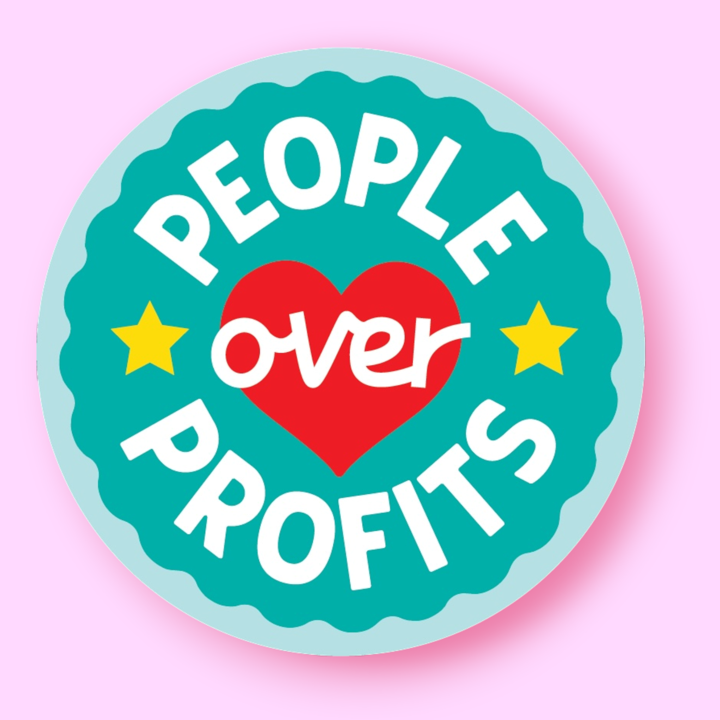 People Over Profits Sticker