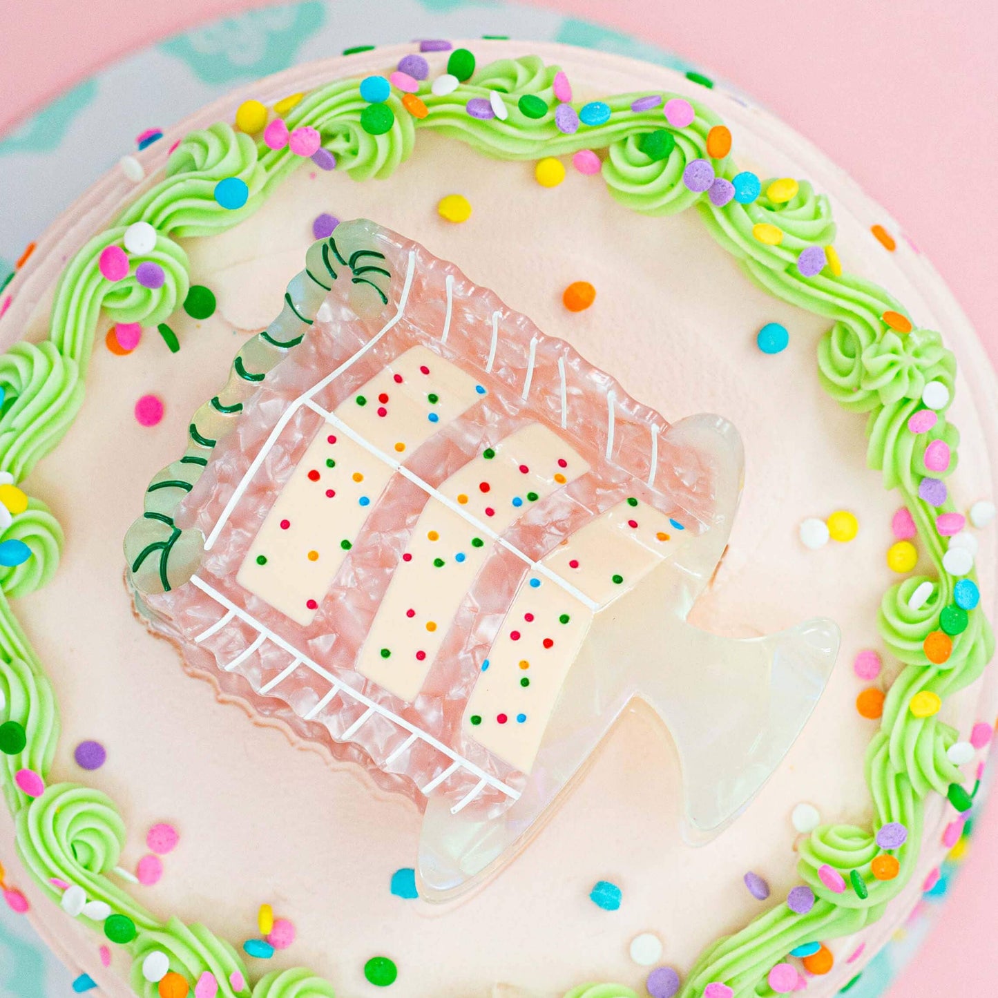 Confetti Cake Hair Claw Clip