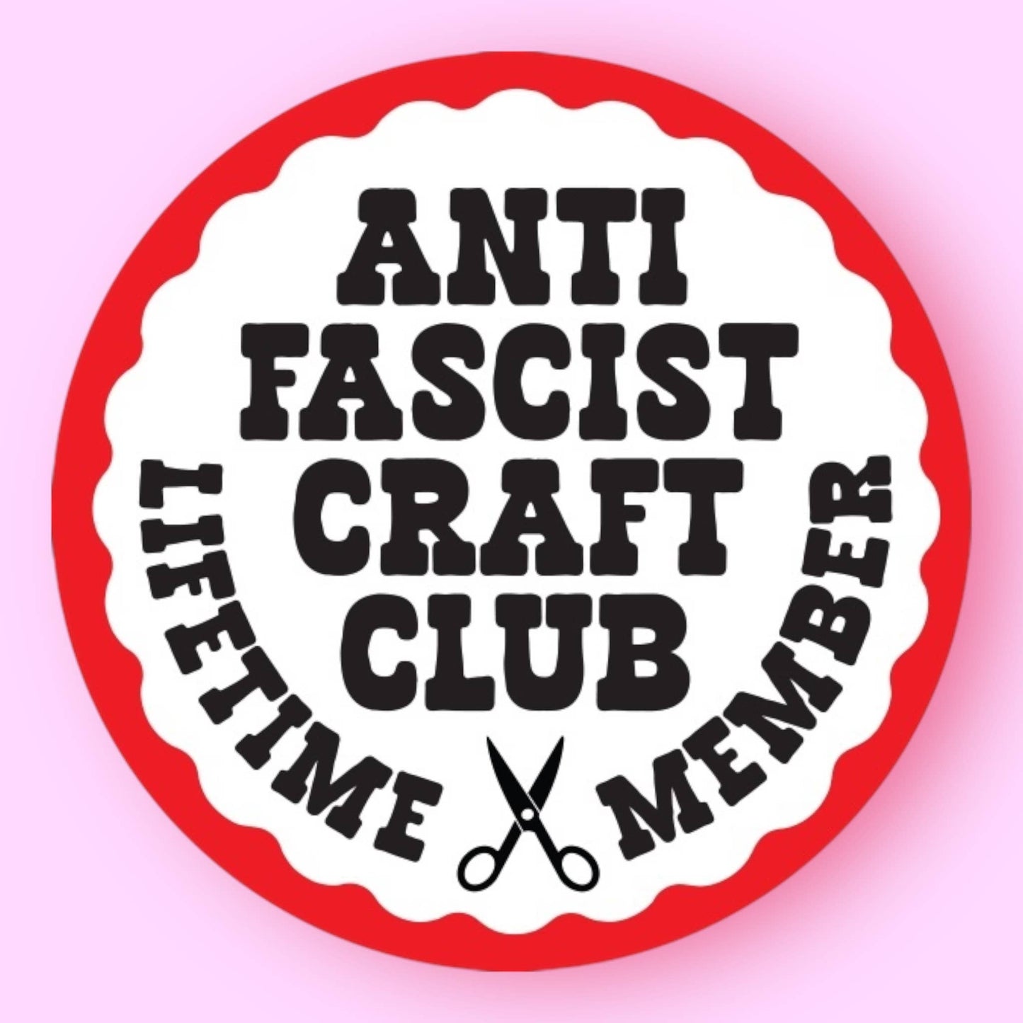Anti Fascist Craft Club Sticker