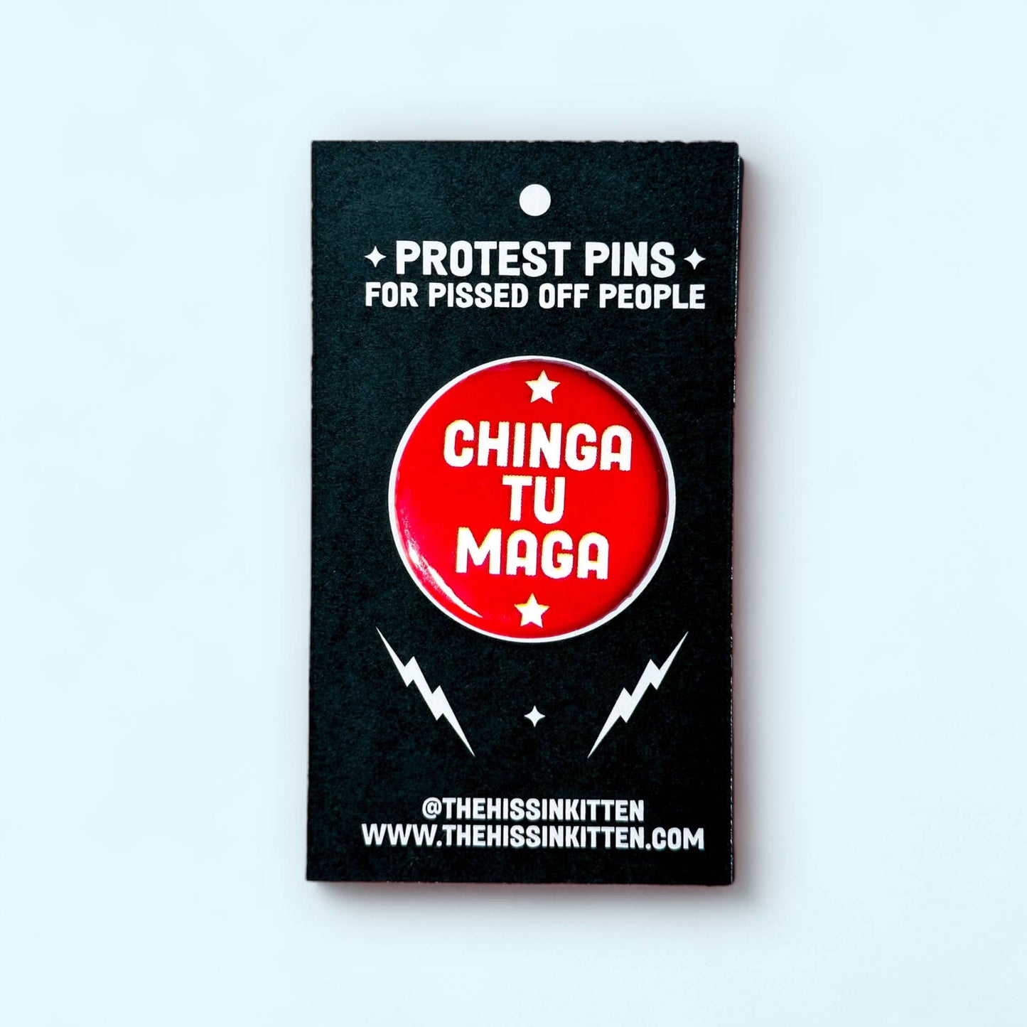 CHINGA TU MAGA Button