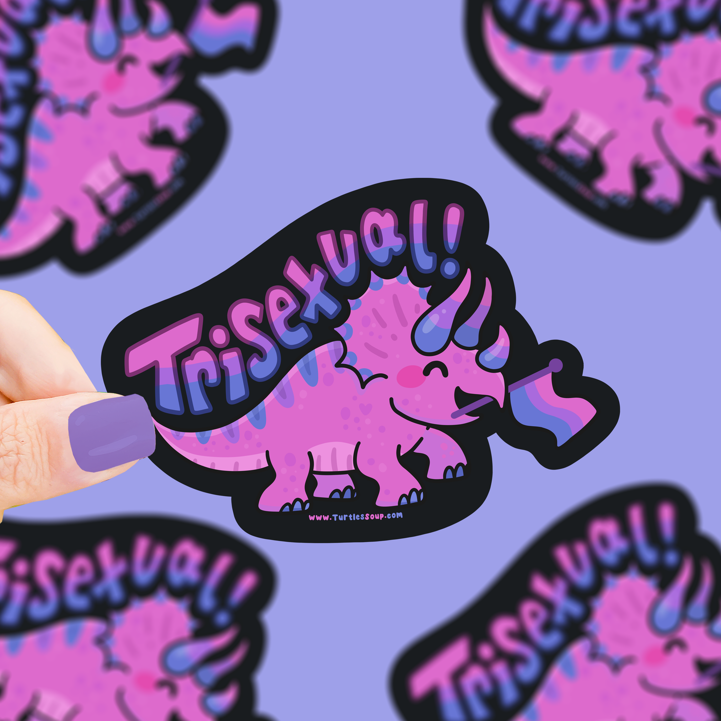 Tri-Sexual Dinosaur Sticker
