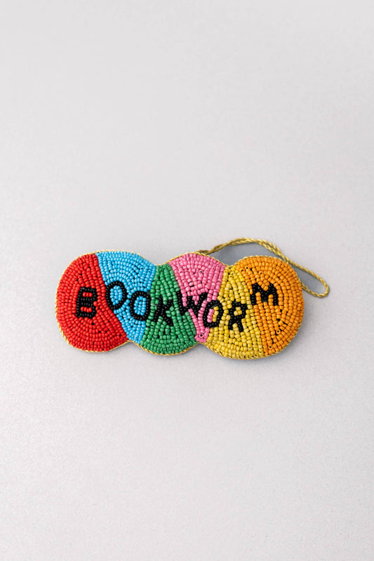 Beaded Bookworm Ornament