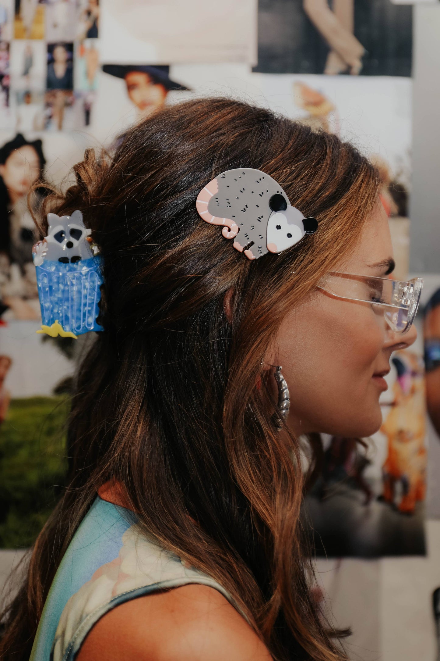 Possum Family Hair Clip Set