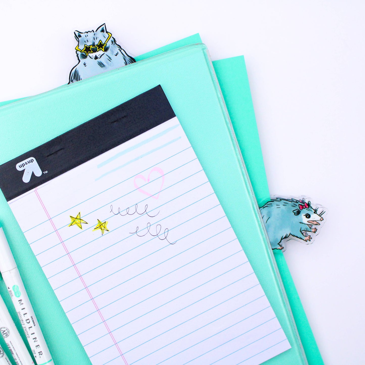 Raccoon Acrylic Binder Clip