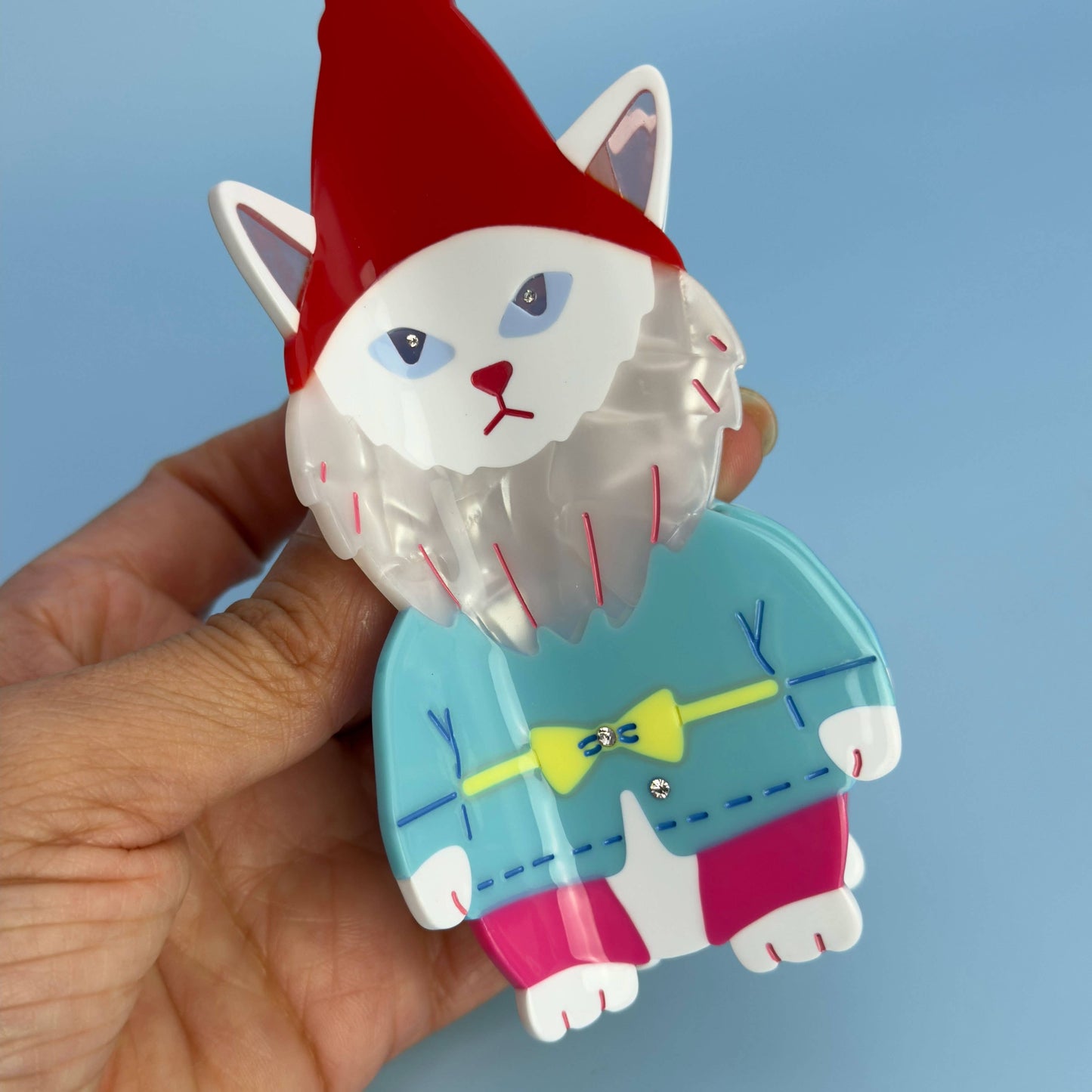 Garden Gnome Cat Claw Clip