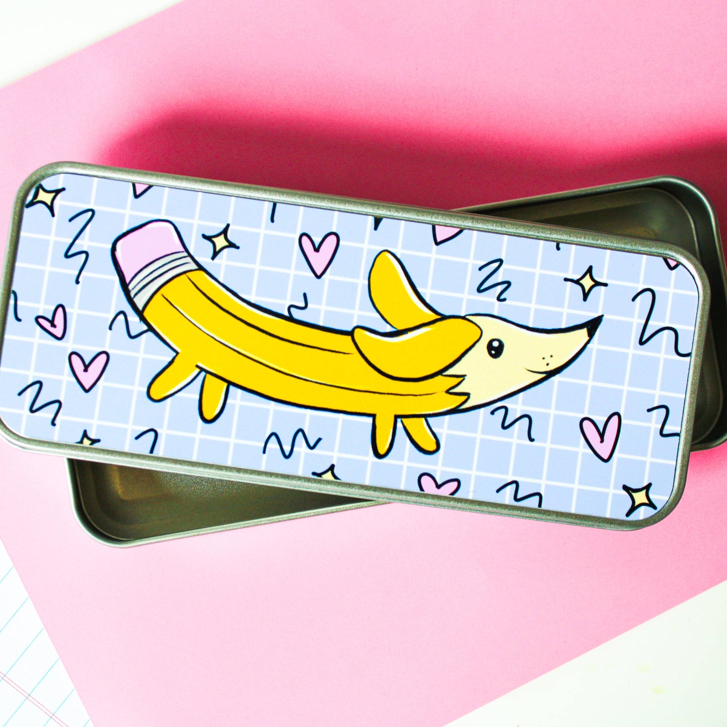 Pencil Puppy Pencil Tin